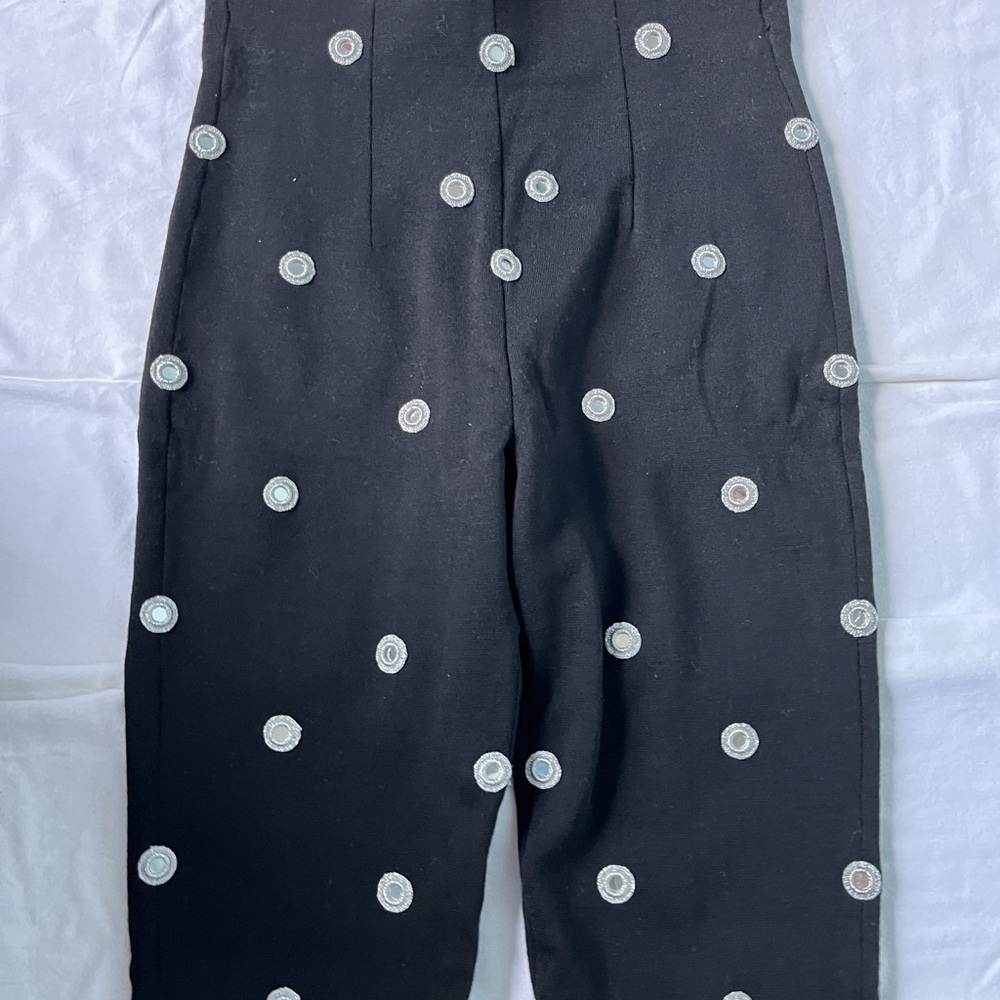 Black Pants with White Polka Dots